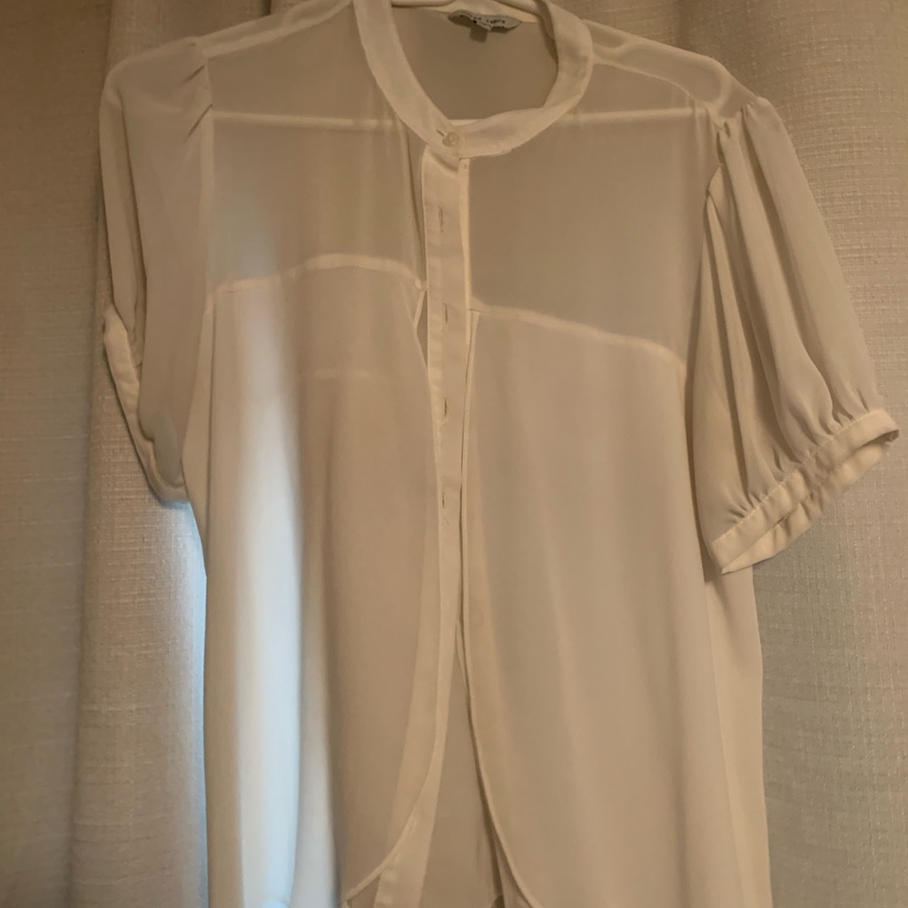White button down blouse